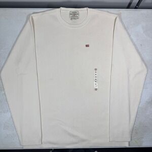 Vintage Ralph Lauren Polo Jeans Co Cream Ribbed Long Sleeve Pullover Sweater XL